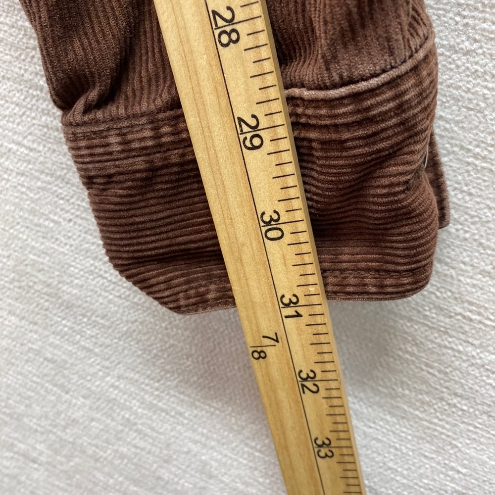 Eddie Bauer Corduroy Jacket Womens M Brown Button Front Trucker Utility Coat - Picture 7 of 11